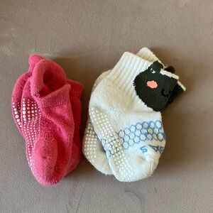 Cute Pink and White Toddler Socks